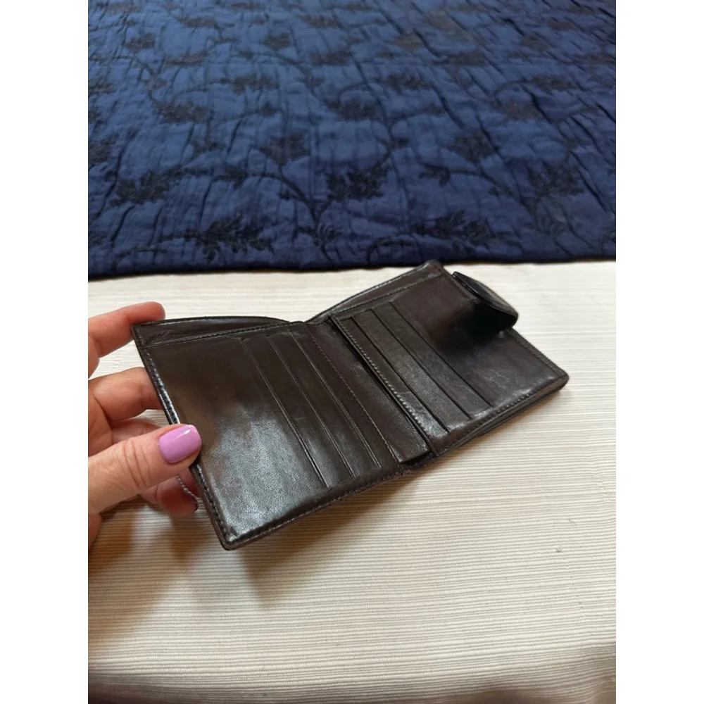 Chanel Black Caviar Leather Compact Wallet